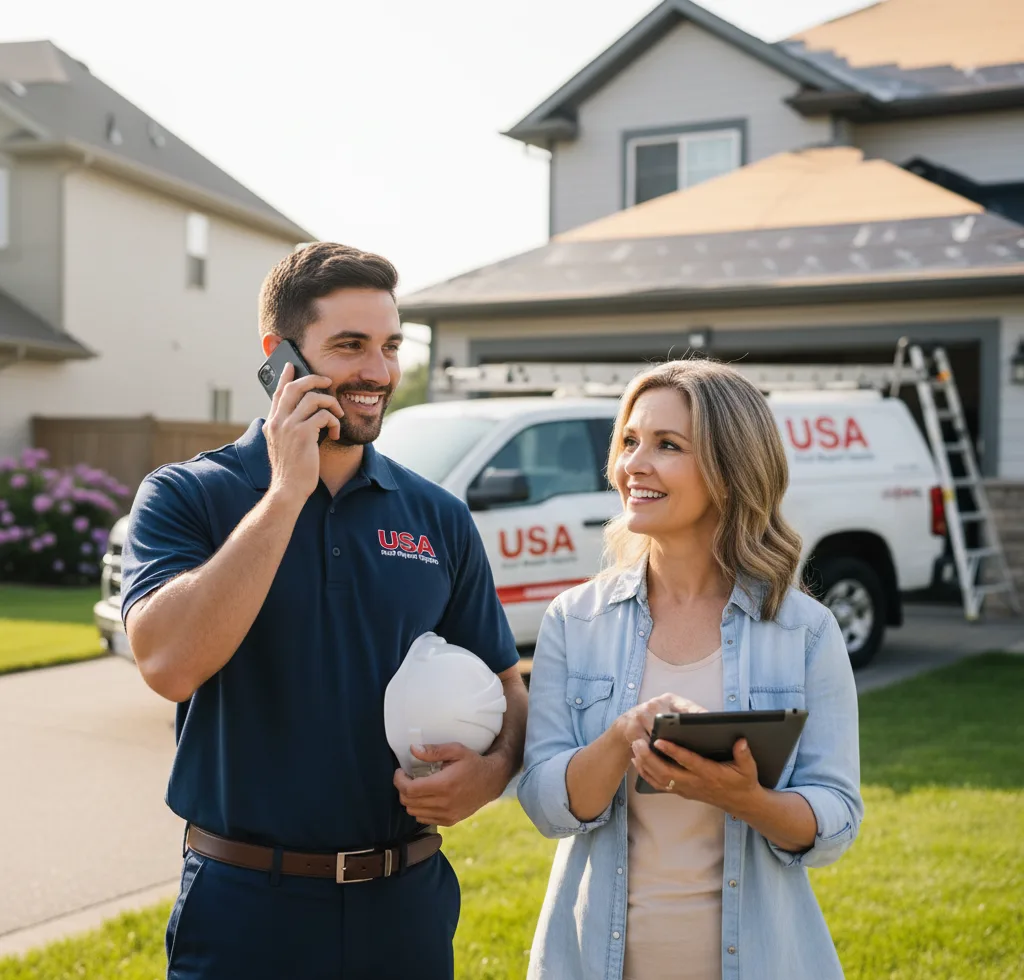 USA Roof Repair Experts customer support in Pembine